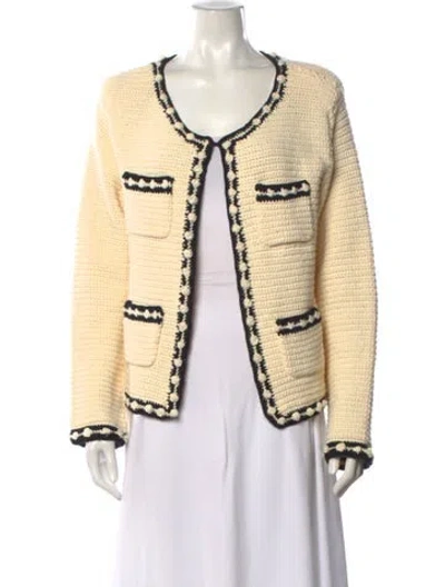 Pre-owned Hunter Open Front Sweater In Neutral