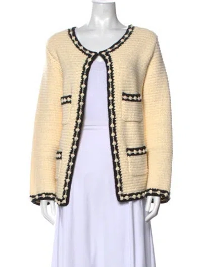 Pre-owned Hunter Open Front Sweater In Neutral