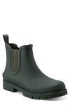 Hunter Orford Insulated Waterproof Chelsea Boot In Dark Green
