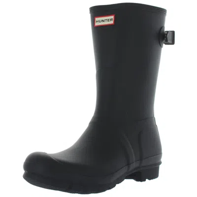HUNTER ORIGINAL BACK ADJUSTABLE SHORT WOMENS WATERPROOF MID CALF RAIN BOOTS