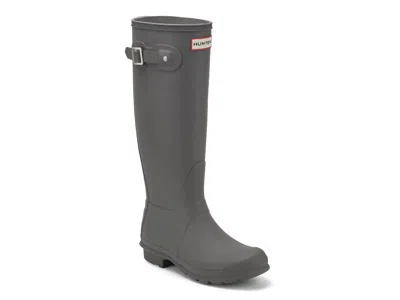 Hunter Original Back Adjustable Tall Rain Boot In Gray