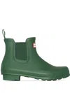 Hunter Original Chelsea Boots In Verde