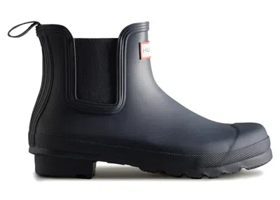 Pre-owned Hunter Original Chelsea Boots (women's) Sneakers In Navy Blue