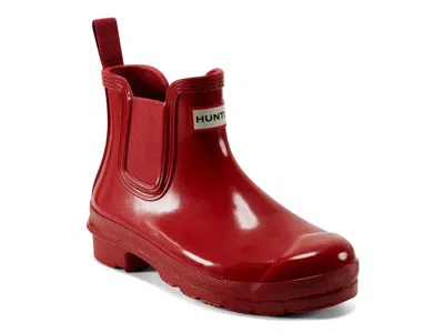 Hunter Original Chelsea Gloss Rain Boot In Red