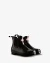 Hunter Original Gloss Waterproof Chelsea Boot In Black