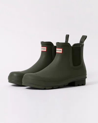 Hunter Original Chelsea Mens Boots In Green