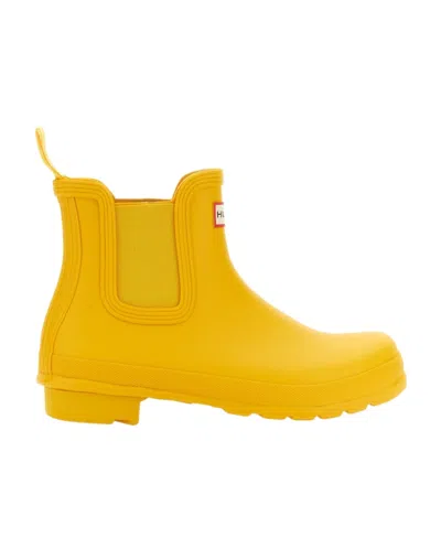 Hunter Original Chelsea Boots In Yellow
