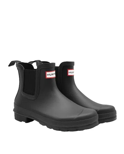 Hunter Original Waterproof Chelsea Rain Boot In Black/black