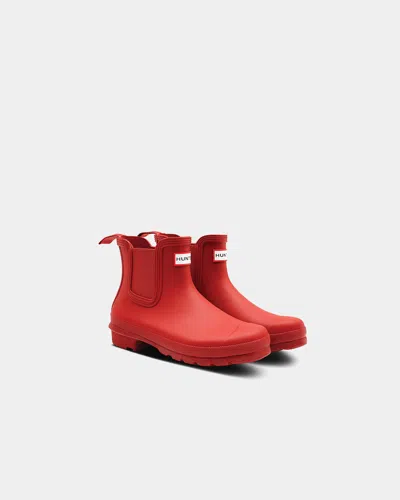 Hunter Original Chelsea Womens Boots In Red