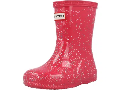 Hunter Original First Classic Giant Glitter Wellington Boots (toddler/little Kid) Girls Shoes Thrift : 9 To In Pink