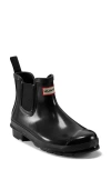 Hunter Original Gloss Waterproof Chelsea Boot In Black