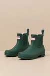 Hunter Play Short Faux Shearling Lined Waterproof Rain Boot In Green
