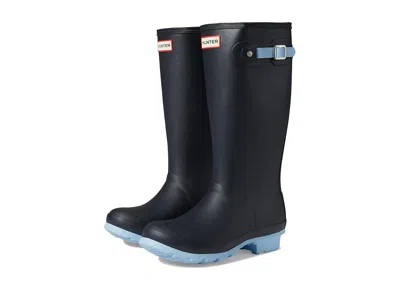 Hunter Original Insulated Boot (little Kid/big Kid) Girls Shoes Navy/blue Frost/white Willow: 13 Little Kid
