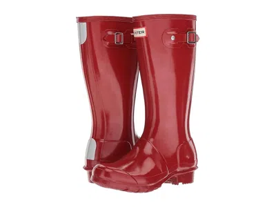 Hunter Original Kids' Gloss Rain Boots (little Kid/big Kid) Kids Shoes Military Red : 1 Little Kid M, Rubbe