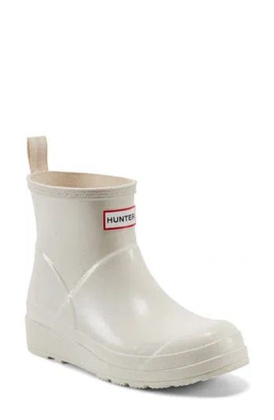 Hunter Original Play Waterproof Rain Bootie In Shaded White