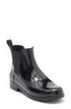 Hunter Original Refined Chelsea Waterproof Rain Boot In Black