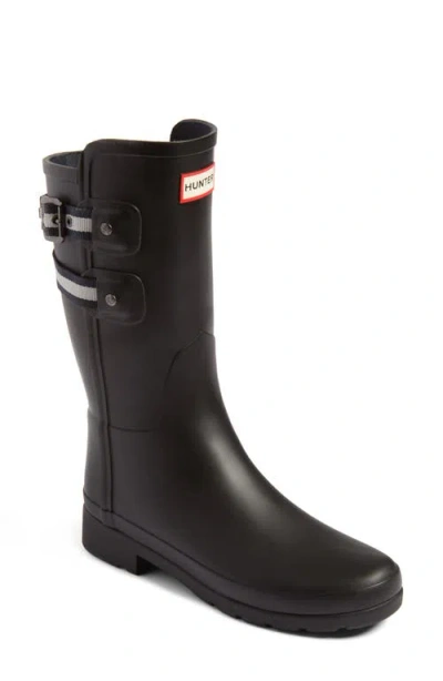 Hunter Original Refined Short Rain Boot In Black