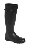 Hunter Original Refined Women's Us 5 Black Wide Calf Waterproof Rain Boot Khd478 In Black