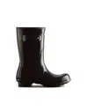 Hunter Original Short Gloss Black Wellington Boots In Black