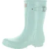 Hunter Original Short Gloss Womens Rubber Mid-calf Rain Boots In Blue