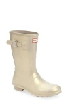 Hunter Original Short Nebula Rain Boot In Pale Gold