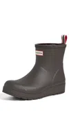 Hunter Original Short Play Boots Dark Brown In Dark Brown