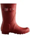 Hunter Original Short Rubber Rain Boots In Red