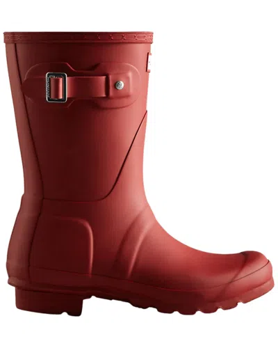 Hunter Original Short Rubber Rain Boots In Red