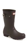 Hunter Original Short Waterproof Rain Boot In Bitter Chocolate