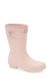 Hunter Original Short Waterproof Rain Boot In Faded Rose