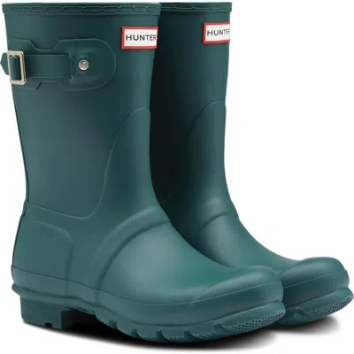 Hunter Original Short Waterproof Rain Boot In Green