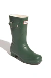 Hunter Original Short Waterproof Rain Boot In Green