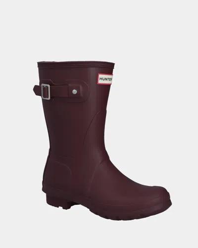 Hunter Original Short Womens Wellies In Burgundy