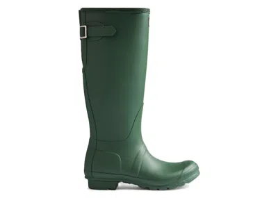 Pre-owned Hunter Original Tall Back Adjustable Wellington Boots (women's) Sneakers In  Green