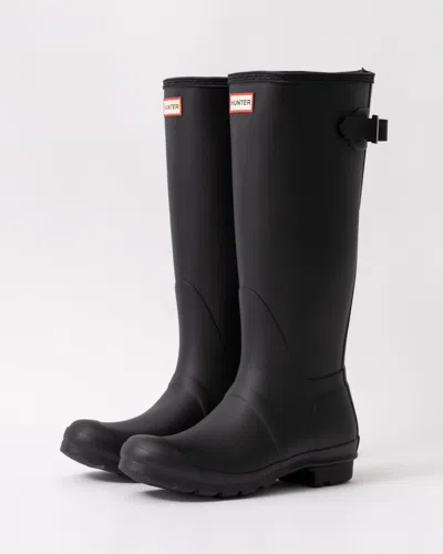 Hunter Original Tall Back Adjustable Womens Wellies In Black