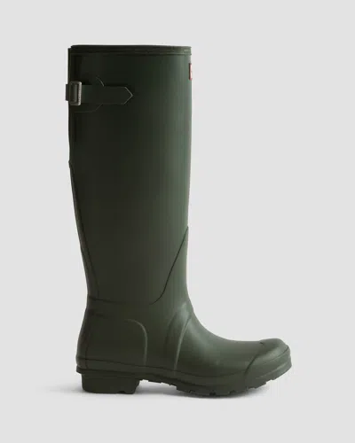 Hunter Original Tall Back Adjustable Womens Wellies In Green