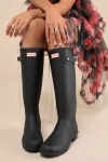 Hunter Original Tall Black Rain Boots In Black