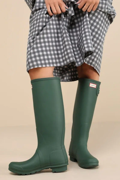 HUNTER ORIGINAL TALL HUNTER GREEN RAIN BOOTS
