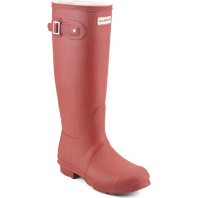 Hunter Original Tall Insulated Rain Boot In Military Red