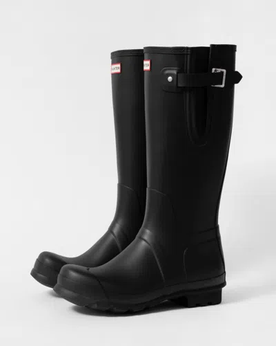 Hunter Original Tall Side Adjustable Mens Wellies In Black