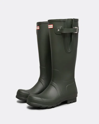 Hunter Original Tall Side Adjustable Mens Wellies In Green