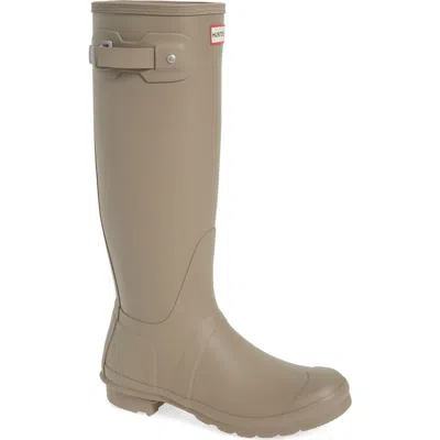 Hunter Original Tall Waterproof Rain Boot In Brown