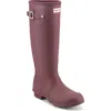 Hunter Original Tall Waterproof Rain Boot In Dark Red