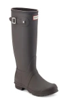 Hunter Original Tall Waterproof Rain Boot In Gray