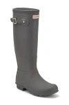 Hunter Original Back Adjustable Tall Rain Boot In Gray