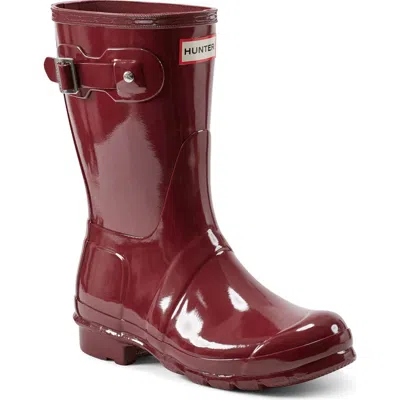 HUNTER HUNTER ORIGINAL TOUR SHORT GLOSS PACKABLE RAIN BOOT
