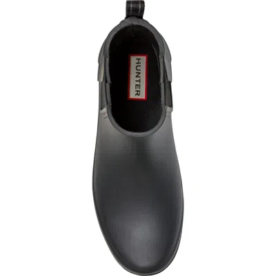 Hunter Neoprene Cuff Waterproof Chelsea Rain Boot In Black