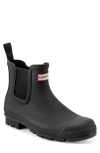 Hunter Original Waterproof Chelsea Rain Boot In Black/black