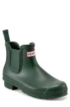Hunter Original Waterproof Chelsea Rain Boot In Dark Olive/dark Olive
