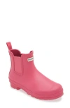 Hunter Original Waterproof Chelsea Rain Boot In Magenta Flux